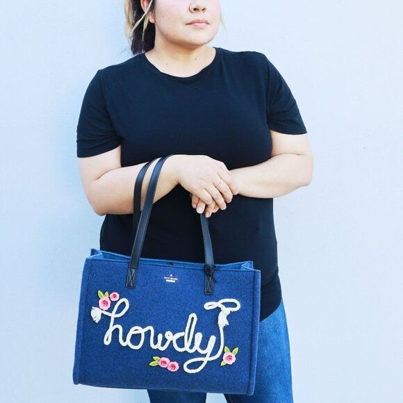 NWT Kate Spade New York WILD ONES HOWDY XL SAM TOTE - Picture 3 of 11